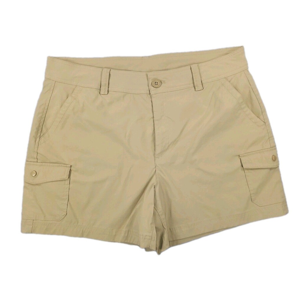 Eddie Bauer Women's 2-Way Stretch Cargo Pocket Shorts – Khaki
